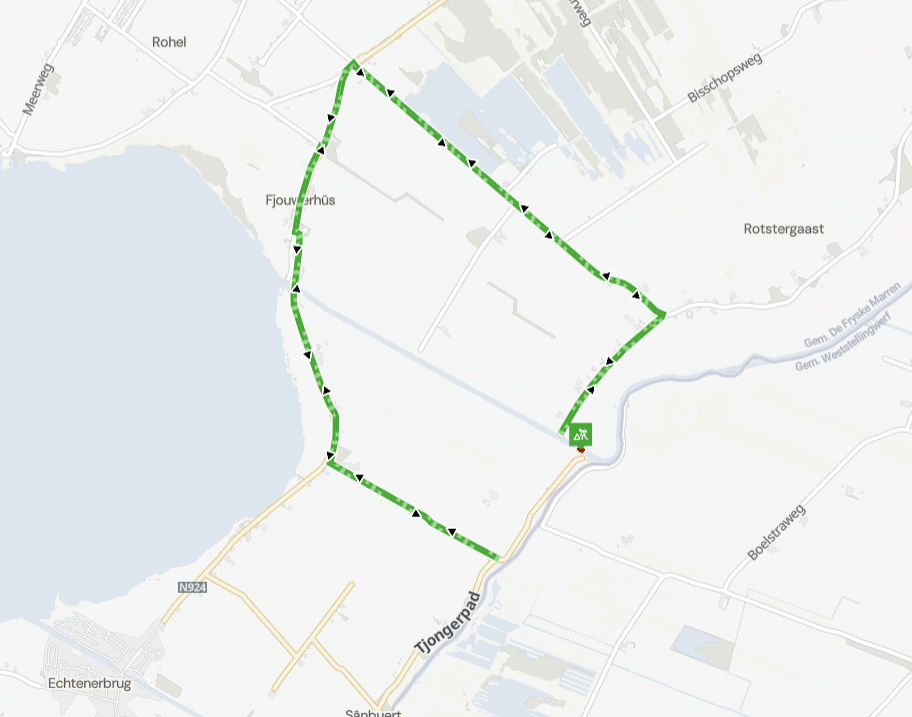 Delfstrahuizen: Tjongerpad, herinrichting en onderhoud aan de brug