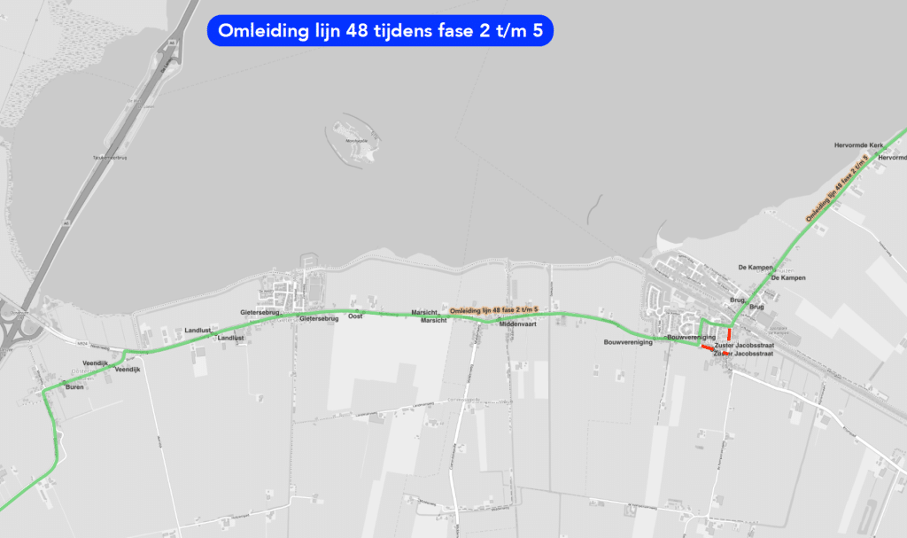Omleiding lijn 48 fase 3 t/m 6
